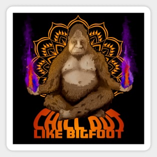 Bigfoot Meditation Magnet